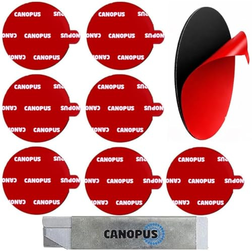 CANOPUS Almohadillas Adhesivas ExtraFuerte, Redondo (32mm - Dia) Impermeable Cinta Doble Cara, Pegatina Adhesivos Redondos para Automóvil, Interior y Exterior
