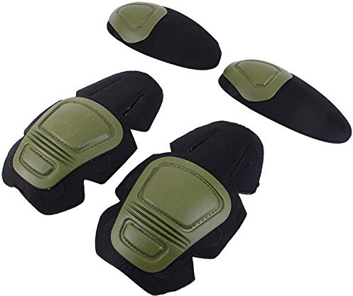 ATAIRSOFT Tactical Military Paintball Gomitiere Ginocchiere Ginocchiere Set Airsoft Protezione da Combattimento Protezione Gear OD