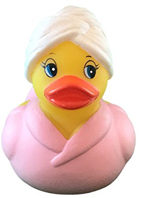 3 Rubber Duck [Sealed Hole, Floats Upright] - Baby Safe Bathtub Bathing Toy - Spa (Pink) Rubber Duck