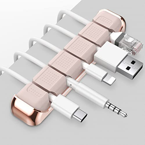 AHASTYLE Kabelhalter Kabel Organizer mit 5 Steckplätzen | Kabelmanagement Schreibtisch Kabelclip Organisation für Büro Zuhause und Auto USB-Kabel/Netzkabel/Draht