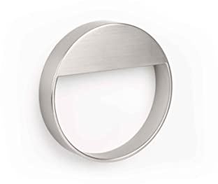 Gedotec Möbelgriffe Metall NIckel | 1 Stück - Falttüren-griffe Möbel | BAU | modernes rundes Design | Durchmesser: 90 mm | Schrankgriffe - Schubladengriffe - Küchengriffe - Türgriffe - Bügelgriff
