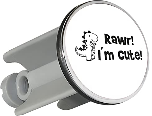 Huuraa Waschbeckenstöpsel T-Rex I`m Cute Geschenk 4cm für Waschbecken Abflussstopfen T-Rex Geschenkidee