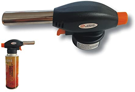 Blow Torch Butane Weed Burner Auto Ignition Welding Gas Flamethrower for Cooking, Catering Culinary, Blower Crafts, Camping BBQ and Fire Starter