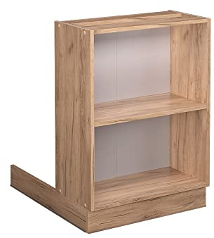 Vicco Kücheninsel Fame-Line, Goldkraft Eiche, 60 cm | Offener Stauraum · 1 Einlegeboden · Höhenverstellbare Füße · ✓ Alles im Blick · ✓ Frei kombinierbar