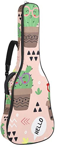 Akustikgitarre Tasche Wasserdicht Gitarre Rucksack Dicke Weich Gepolstert Schwarz Weiß Geometrie Konzertgitarre Tasche, Farbe3, 42.9x16.9x4.7 in, Taschen-Organizer