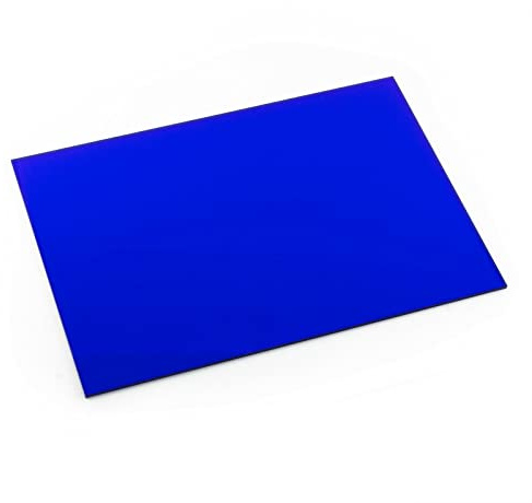 Acrylic Perspex Plastic Sheet Cut To Size 3mm A1 to A6 Perspex Guard Screen (Blue, A2 (420 x 594 mm))