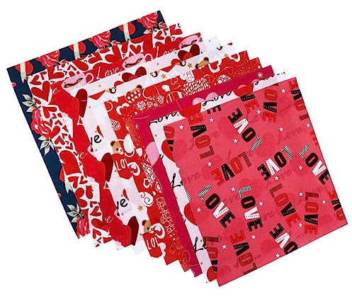 Ciieeo 30blätter Teiliges Diy Patchwork Stoffset Für Valentinstag Herzen Design Baumwollstoff Für Basteln Quilting Und Handarbeiten Für Und Dekoration