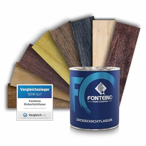 Dickschichtlasur Holzlasur 2in1 Holzschutz Dauerschutz Lasur - Fluss Eiche 750ml