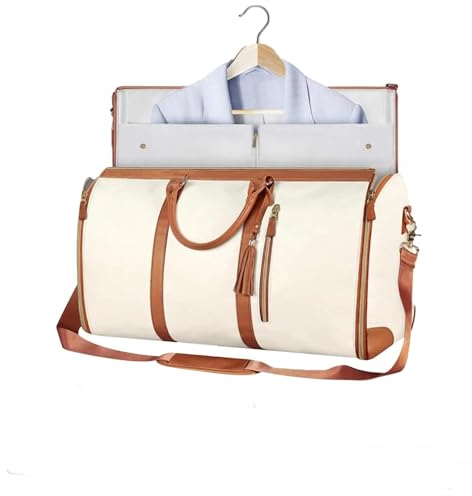 Myflexibag Reisetasche Travel Bag, Foldable Clothing Bag, Foldable Duffle Bag Carry Garment Bag for Travel(Beige)