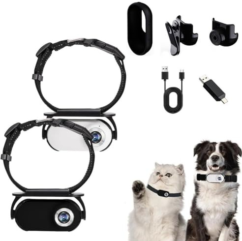 4K Hund Katze Kamera, HD 1080P Halsband Kamera Geschenk Indoor/Outdoor