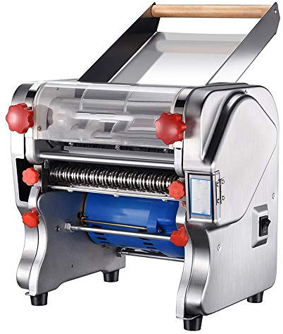 Professional Pasta Maker Machine 550W Stainless Steel Commercial Electric Dough Roller Noodle Cutting Machine Noodle Fresh Cutter (Color : Silver, Size : 44X36X42CM) (Silver 44X36X42CM) (Silver 4