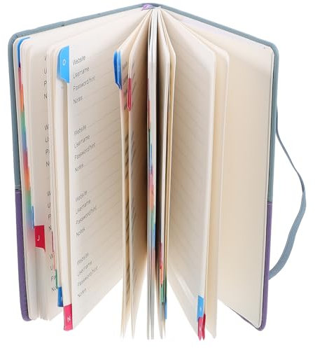 OFFSCH Kleiner Adress-organizer A5-format Telefonbuch Für Das Home Office Passwortsicheres Notizbuch