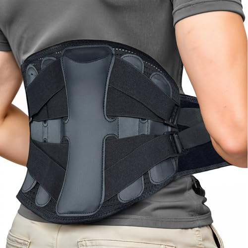 belltop Fascia lombare supporto schiena (ergonomic). Fascia lombare posturale spalle e schiena: schiena dritta. Fascia elastica lombare - mal di schiena. Cintura Lombare ortopedica con 5 supporti (M)