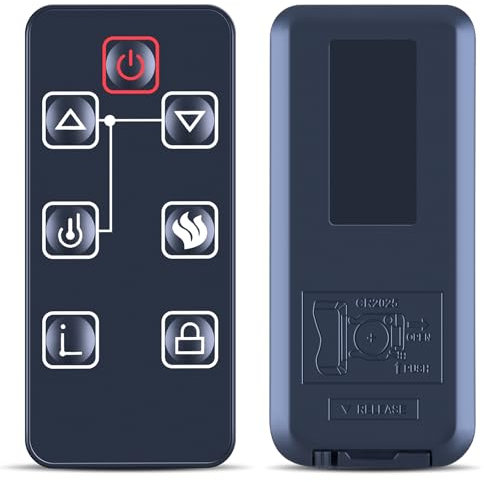 TCNOUMT Electric Fireplace Replacement Remote Control fit for Intertek IF-6OFSB IF-7OFSB IF-50FSB Insert Electric Fireplace