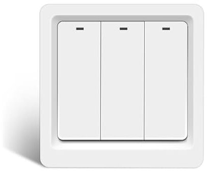 Interruttore Luce Intelligente WiFi, Interruttore Intelligente da Parete Compatibile con Alexa, Interruttori luce WiFi Parete Smart Life/Tuya App, 3 Gang 1 Via, Necessario il filo di Neutro