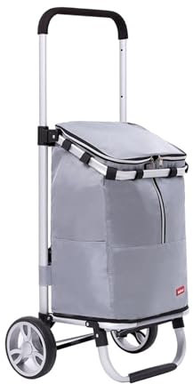 Carrello della Spesa Pieghevole Carrello della Spesa Pieghevole con 2 Ruote Carrello della Spesa telescopico per la Spesa Bagagli Attrezzi Ufficio Carrello della Spesa