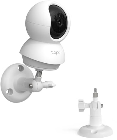 HOLACA Soporte de pared compatible con TP-Link Tapo C200 / C210 / C220 / C201 / C202 / C211 / C212 / C222 / C222 / C230 Cámara de Seguridad WiFi para interiores - Blanco - 1 unidad