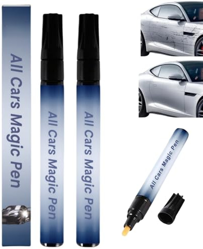 2pcs All Cars Magic Pen for Car Scratches,Car Scratch Remover Pen,Car Paint Scratch Repair,Effective Touch Up Paint for Cars,Weatherproof Quick Filling Paint Scratch Remover,Fits All Car Colors