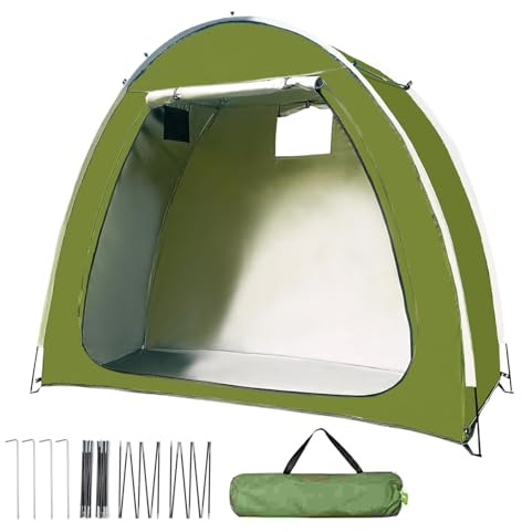 Krmoau Abri de rangement pour vélos, housse de moto, tente de rangement pliable résistante aux intempéries, pour le jardin, le camping et les activités de loisirs