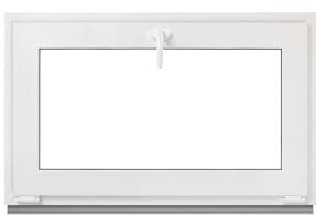 Framex källarfönster – tippfönster vit 90 x 55 cm 2 fack 32 mm (4/24/4) fönster plastfönster bredd x höjd (900 x 550 mm) funktion lutande fönster