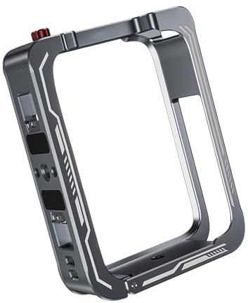 Gabbia per fotocamera in alluminio resistente per riprese a 360 gradi, design antivibrazione e sgancio rapido, gabbia per fotocamera compatta in alluminio pronta all'avventura