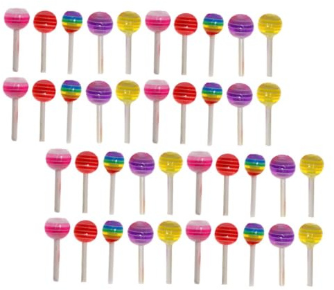 LOORGVEL de Piruletas de Resina Adornos Únicos y Decorativos 100 Piezas para Decoración de Uñas para Manicura en Casa y Salones de Uñas