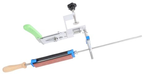 Yechiry Système d'affûtage de Couteaux, Aiguiseur de Couteaux Professionnel, Outils de Système de Maintien Abrasif à Angle Fixe avec 6 Plaques Diamantées 120/320/600/800/1500/3000 pour de Cuisine