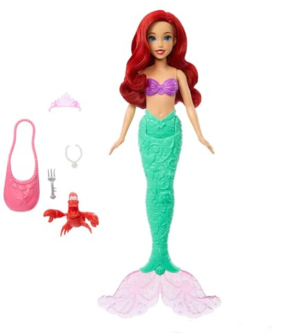Disney Princesa Ariel Puppe mit Zubehör und Haustier 3+