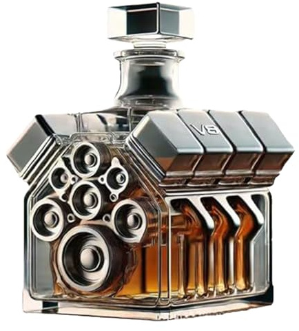 Decanter A Forma Di Motore V8 - Caraffa Per Whisky Personalizzata, Bottiglia Di Liquori Per Auto Creativa, Decorazione Per Bar Casa E Regalo Per Amanti Del Whisky Compleanno Pensionati