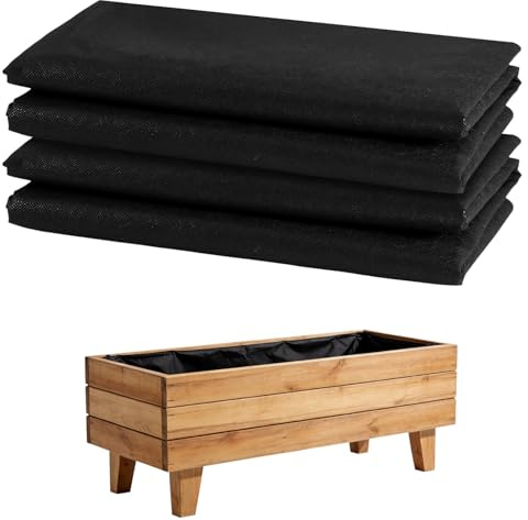 DHFUCNKO 162cm x 210cm Fabric Liner for Large Veg Trough Outdoor Raised Bed Planter, Non Woven Fabric Plant Liners, Replacement Plant Trough Liners for Vegetables, Flowers, Plants