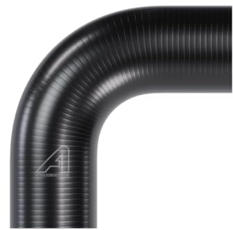Silicone Hose 90 Degree Elbow Black 38mm (1 1/2) ID - 150mm (6) Legs