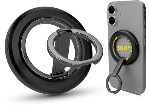 360° Rotation Magnetic Phone Ring Holder Grip | Removable Adjustable Cell Phone Grip Stand for MagSafe Ring