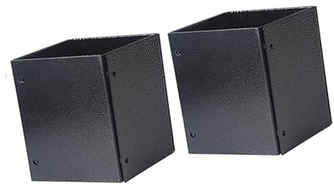 Naroote Protector de Poste de Acero Inoxidable, Protector de Base de Poste de Cerca de Buzón Ajustable con 4 Piezas en Forma de L, Ideal para Postes de Madera de 3,3 y 6 Pulgadas