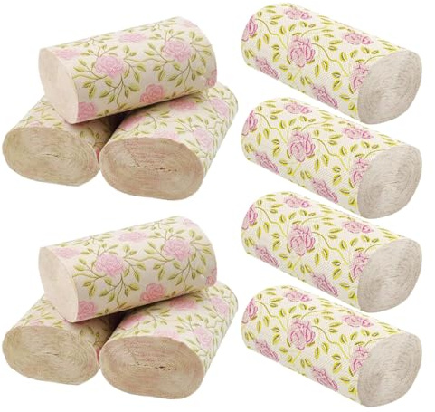 BIUDECO Carta Igienica con Design Elegante a Rose in 10 Pezzi in Tessuto Morbido e Resistente Uso Quotidiano per Casa e Ufficio
