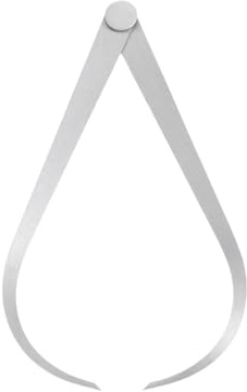 Stainless Steel Outer Calipers Measuring Tool, 250mm Pottery Calipers | Vernier Calipers for Pottery, Woodworking and Precision Measurement