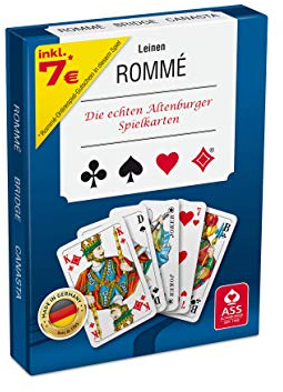 ASS Altenburger 22570073, Gioco di carte Ramino con struttura in lino