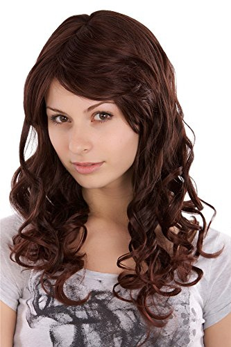 WIG ME UP - 3258-2T33 Kastanienbraune Perücke Locken Wig ca. 50 cm