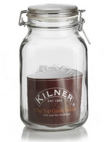 Kilner Clear Glass 2L Clip Top Preserve Jar