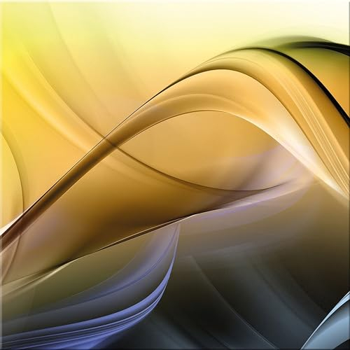 artissimo, Glasbild, 30x30cm, AG2095A, New Wave I, abstrakte Welle, bunt, Bild aus Glas, moderne Wanddekoration aus Glas, Wandbild Wohnzimmer modern