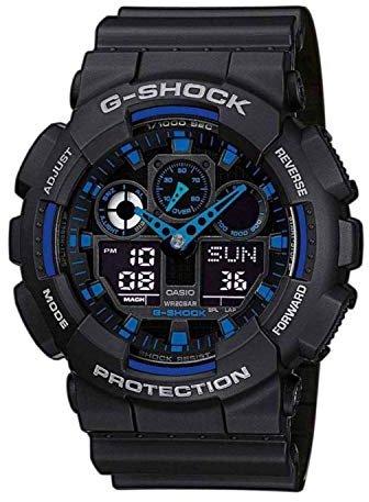 Casio Orologio G-SHOCK Original GA-100-1A2ER per Uomo, Sportivo, Cronografo, Resistente all'Acqua 200 Metri