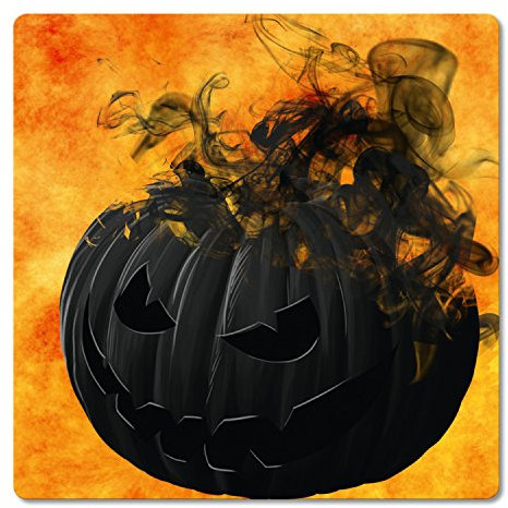 ADDIES Glas-Untersetzer 6-TLG.Set „Halloween“ in hochwertiger Klarsicht-Geschenkbox und Korkrückseite, eckig, Foto-Motiv-16