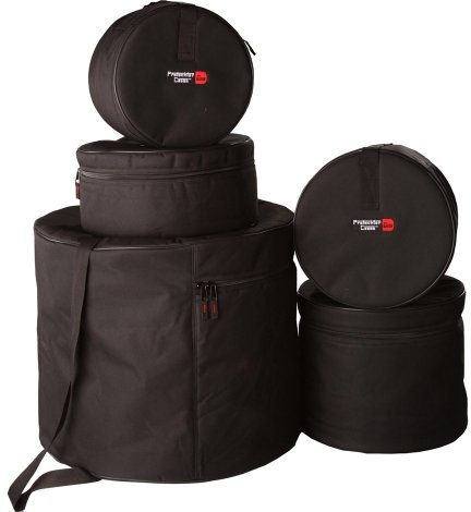 Gator Cases Protechtor Series 5-teiliges gepolstertes Drum Bag Set für Fusion Kits; 22 Kick, 10 Tom, 12 Tom, 14 Tom, 14 Snare (GP-FUSION-100)