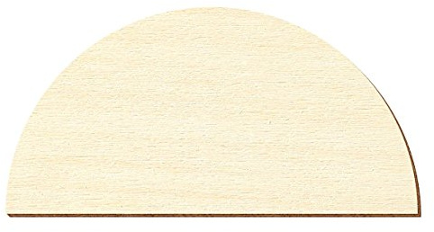 Sezioni in compensato – 1/2 cerchio – Dimensioni a scelta – pioppo 3 mm, altezza x larghezza: 30 x 60 cm