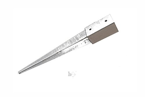 b2 Pfostenträger Pfostenhülse Einschlagbodenhülse verzinkt 101x101x900 mm