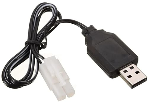 CABLEPELADO Cavo di ricarica USB per auto RC | Tensione di ricarica: 9,6 V | Corrente di uscita: 200 mA | Tipo di connettore: L6.2-2P | Adatto per batterie Ni-MH da 9,6 V Ni-CD | Lunghezza 50 cm