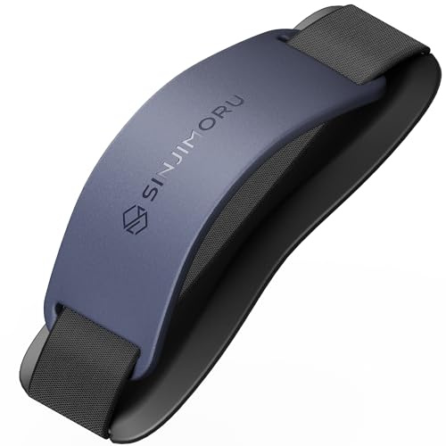 Sinjimoru Phone Grip with Silicone Band – Comfortable One-Hand Holder & Kickstand for Smartphones, Tablets, and eReaders for iPhone, Android, and Kindle Sinji Grip Silicone Midnight Blue