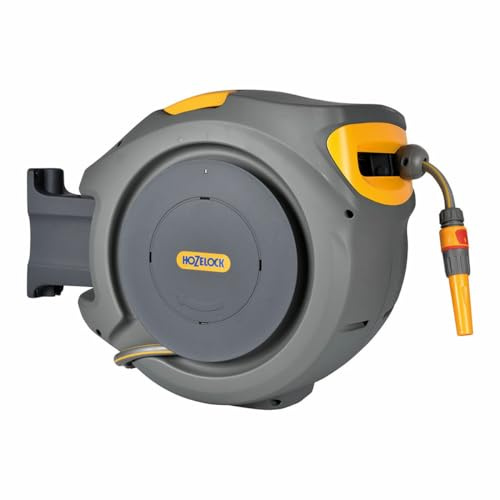 Hozelock AutoReel Wandbox mit 20m Schlauch Ø 12,5mm und Zubehör, 180° drehbar