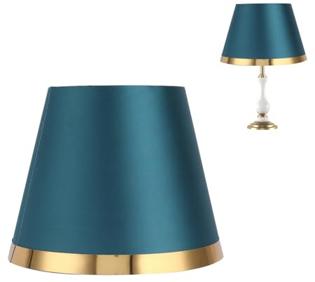 Tissting Pantalla Lámpara E27 Tela Estilo Europeo Verde Decoración Hogar | Cubierta A presión para Mesa Pie Dormitorio Salón Estudio