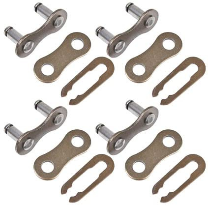 Fgnuay Single Speed Bicycle Chain, 4 Pairs, High Carbon Steel, 1/8 inch, Silver