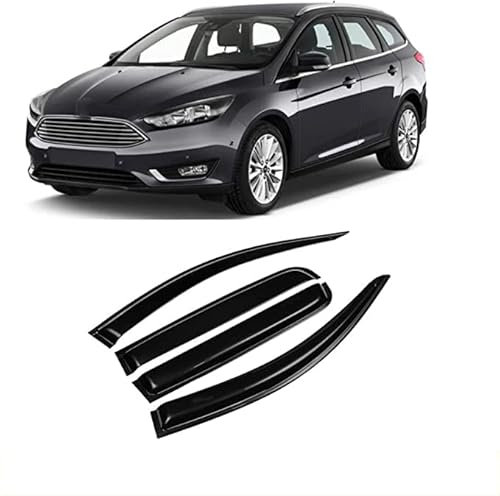 Juego de 4 Deflectores de Viento, Protector de Nieve para Lluvia Y Sol de Baja Acumulación de Calor para Reemplazo de Automóviles para Ford Focus MK3 2012-2018